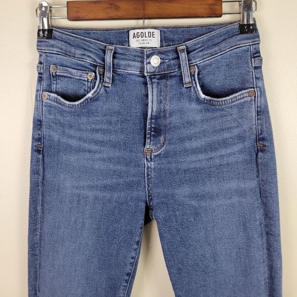 Agolde Sophie High Rise Cropped Discretion Skinny Jeans - Picture 5 of 9